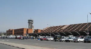 Tribhuvan International Airport, Kathmandu — arrival hall and runway